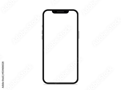 Mobile phone icon with white screen