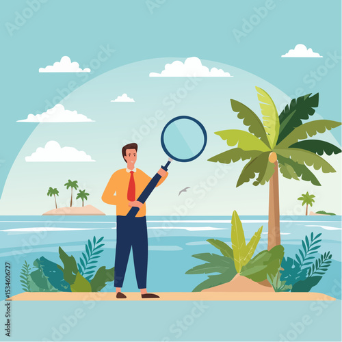 Recruitment finding candidate for job applicant, human resources HR analyze or scan candidate winner, search new people for job opportunity concept, HR recruiter magnifying glass analyze candidat