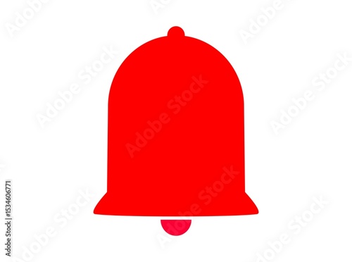 Red subscribe bell icon on a white background 