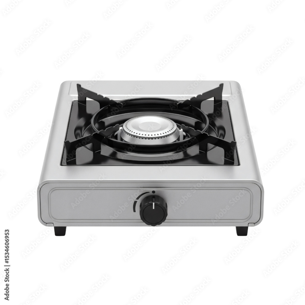 Fototapeta premium Portable gas stove, isolated on transparent background