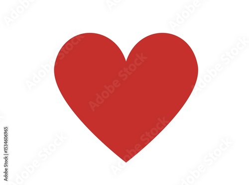 Red heart isolated on a white background 