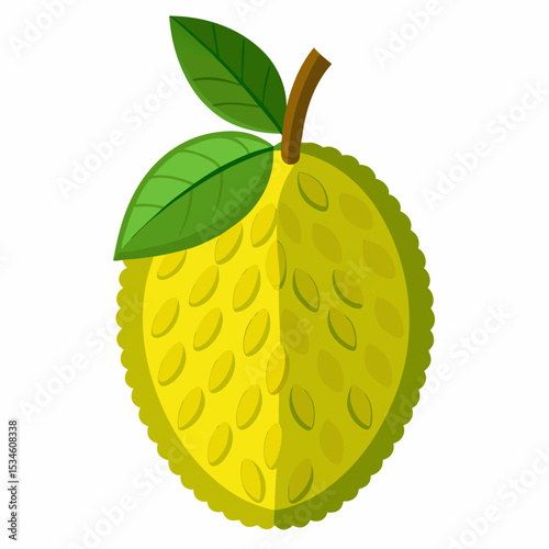 Minimal Jackfruit Vector on White