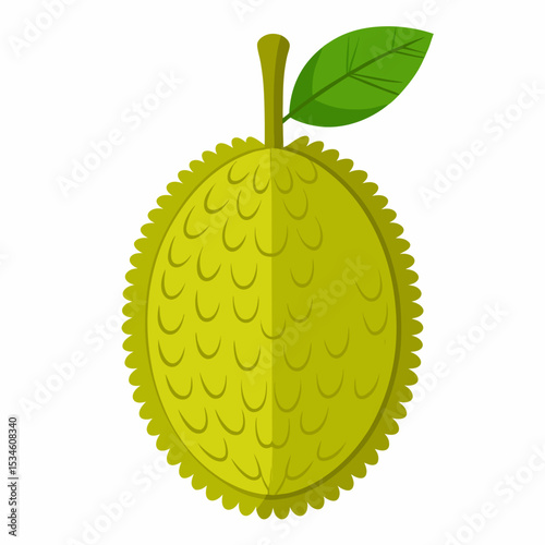 Minimal Jackfruit Vector on White