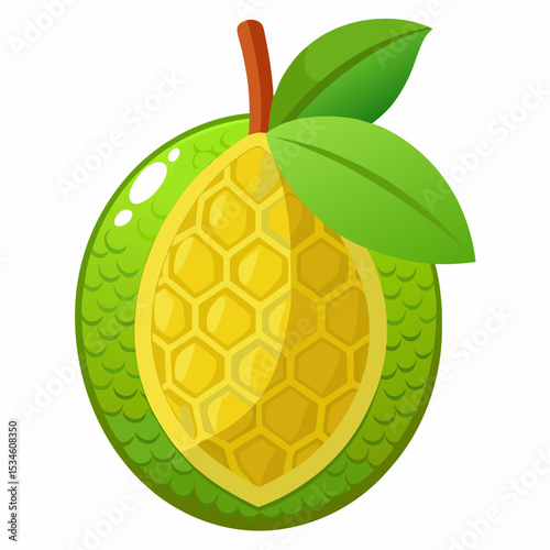 Minimal Jackfruit Vector on White