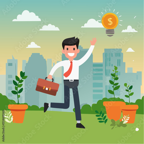 Employee engagement, work satisfaction or happiness, company commitment or employee appreciation, wellbeing or inclusive concept, happy business people employees jump with work engagement element