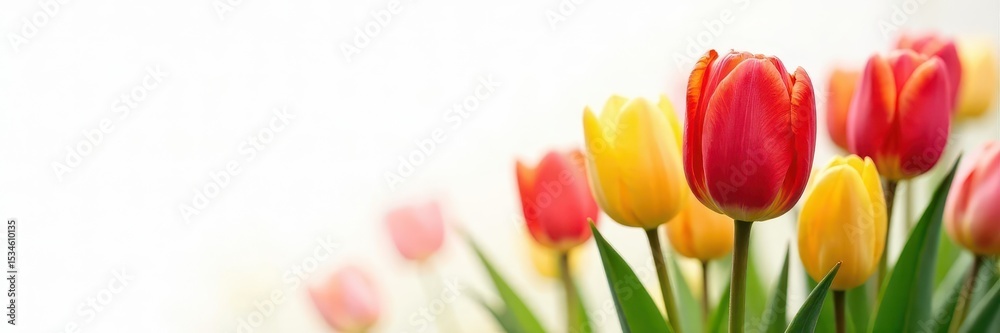 Tulpenbl?ten in rot und gelbem Muster auf einem wei?lichen Hintergrund, farbe, motif Tulpenbl?ten in rot und gelbem Muster auf einem wei?lichen Hintergrund, farbe, motif