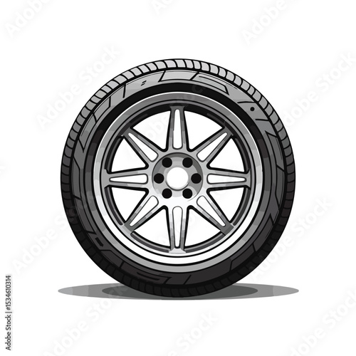 Professional Tire Car Icon Image for Automotive Industry Marketing Materials