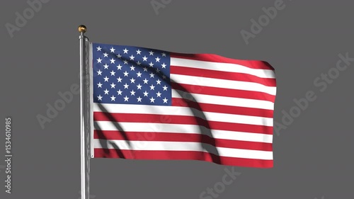 United States Flag Waving Animation | Realistic USA Flag