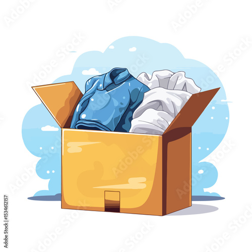 Professional Vector Illustration of Damp Clothes Packing Isolated Icon for Design Projects