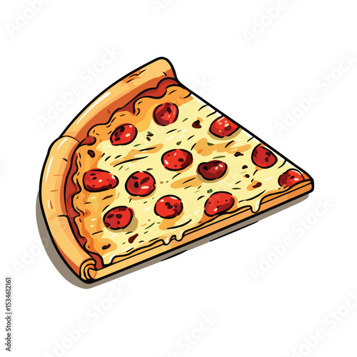 Tasty Pizza Silhouette Style Icon Vector Illustration for Menus and Food Blogs