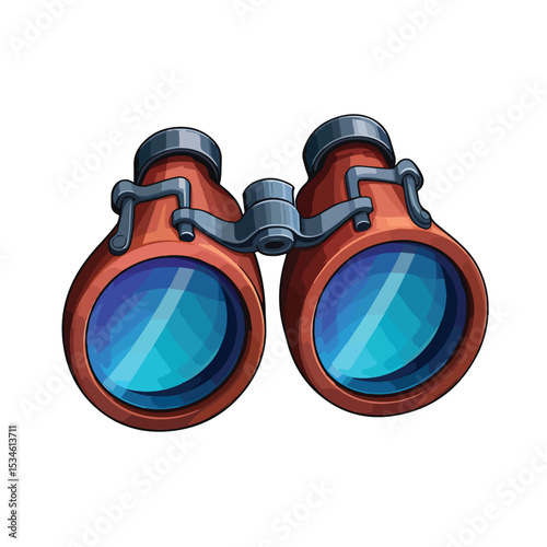 Professional Isolated Binocular Object Design Vector Illustration for Graphic Design Projects