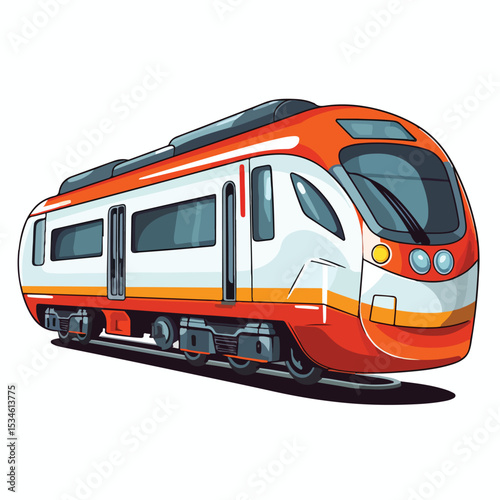 Detailed Isolated Train Vehicle Design Illustration for Transportation Projects