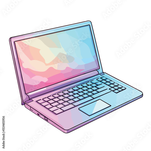 Detailed Laptop Computer Icon Vector Illustration for Professional Use