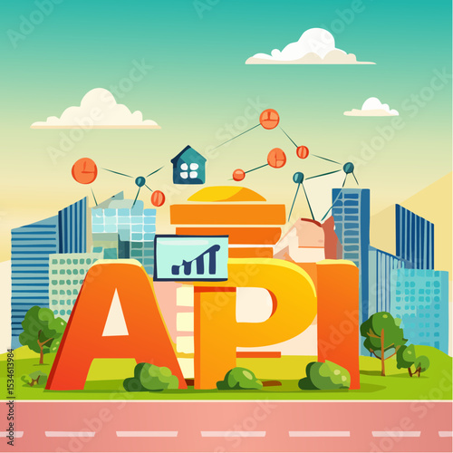 API, application programming interface to connect between software or application, coding to exchange information for website or software development, programmer connect socket between coding progra