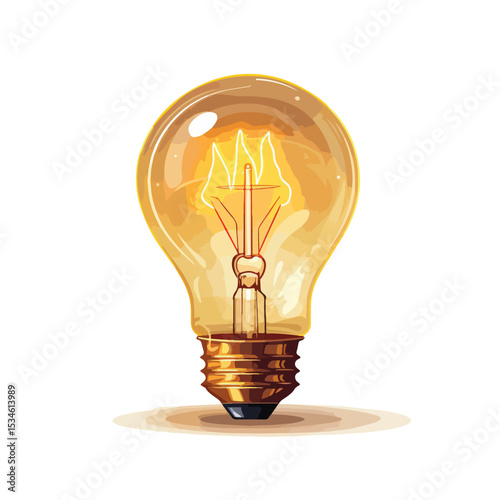 Modern Light Lamp Isolated Vector Illustration for Creative Designs