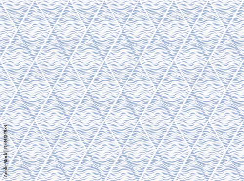 Seamless background with wavy line pattern in geometric shape.Stylish ornamental diamond shape texture