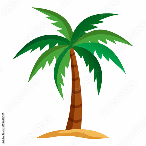 Minimal Palm Vector on White