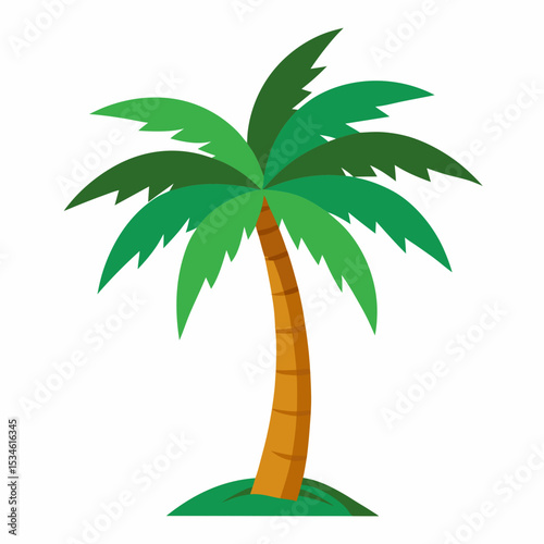 Minimal Palm Vector on White