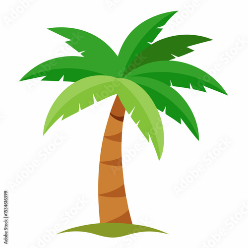 Minimal Palm Vector on White