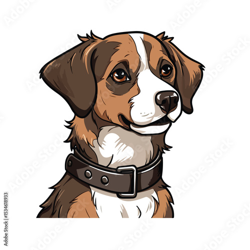 Professional Vector Illustration of Isolated Dog Collar for Pet Accessories Design