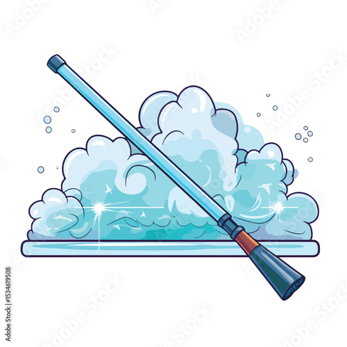 Professional Disinfect and Clean Activity with Cleaning Glass Vector Illustration for Cleaning Services Brochures