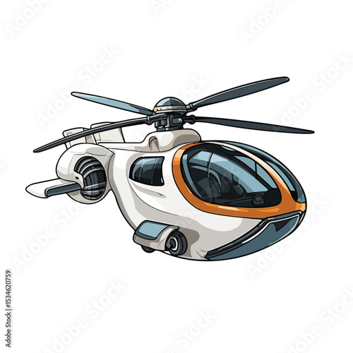Professional High-Quality Image of Helicopter Rotor in Flight for Transportation Themes