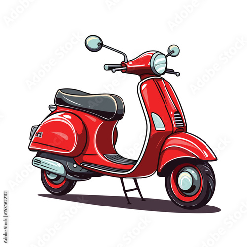 Modern Scooter Motorcycle Vehicle Symbol Vector for Professional Designs