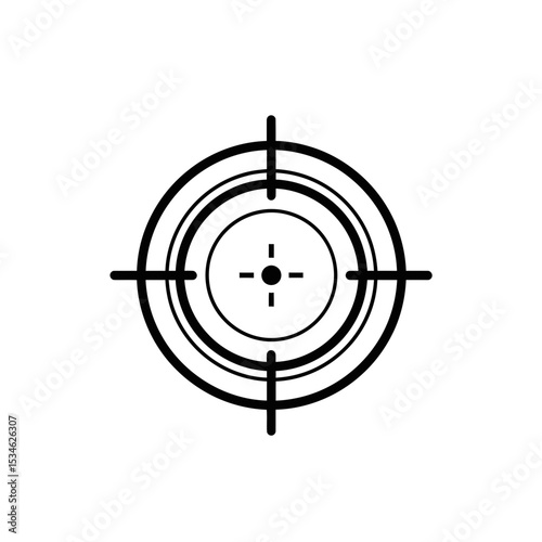 Vector icon of a target symbolizing focus and precision
