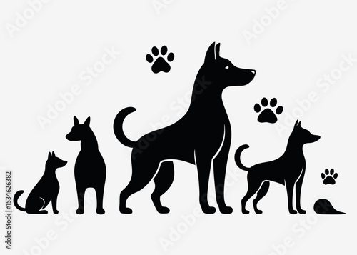 Pet dog icon symbol template for graphic and web design collection logo vector illustration