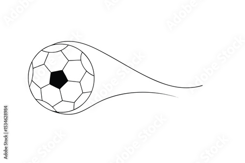 Soccer ball in motion fast speed dynamic action sports