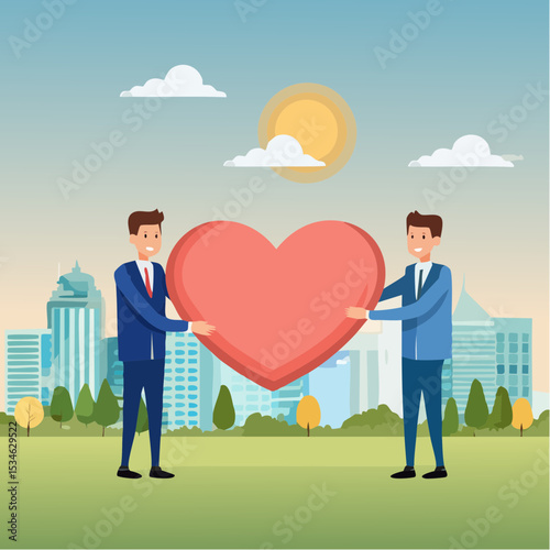 Employee appreciation, giving thank you or recognition award to best employees, gratitude or grateful support, thankful concept, businessman hand giving heart with thank you and reward to employee