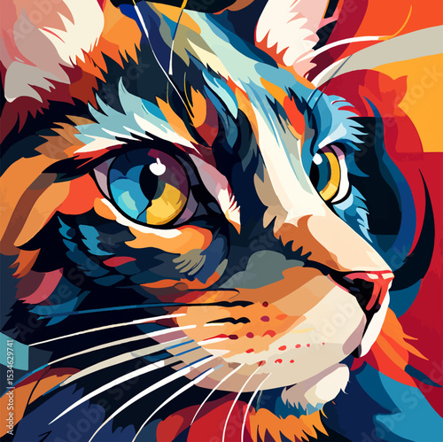 Cat head vector