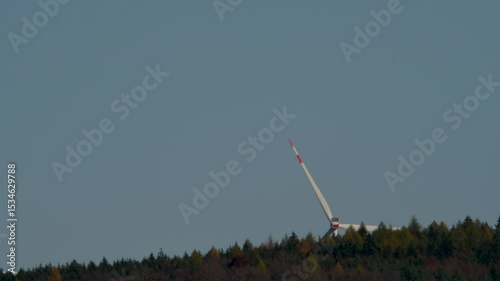 wind turbine in the sky