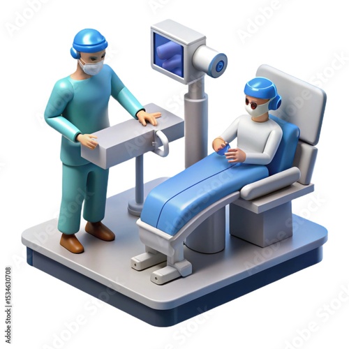 Advanced Eye Surgery Innovative 3D Model of a Laser Eye Surgery Procedure