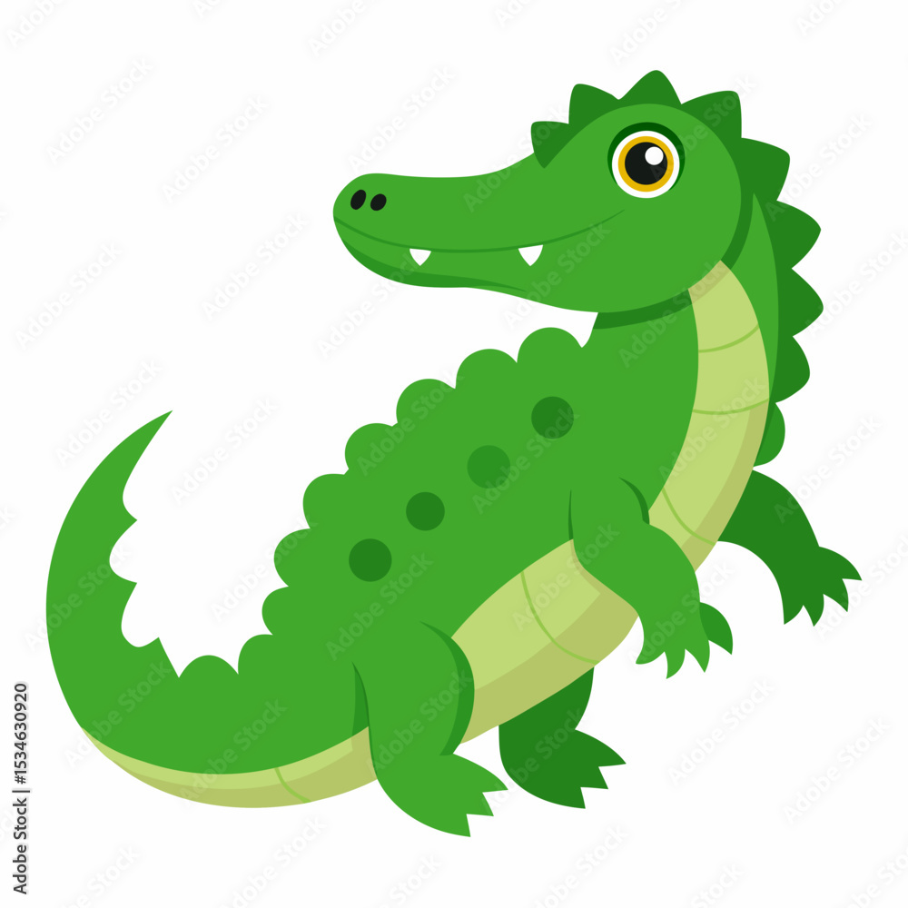 Obraz premium White Background Caiman Art