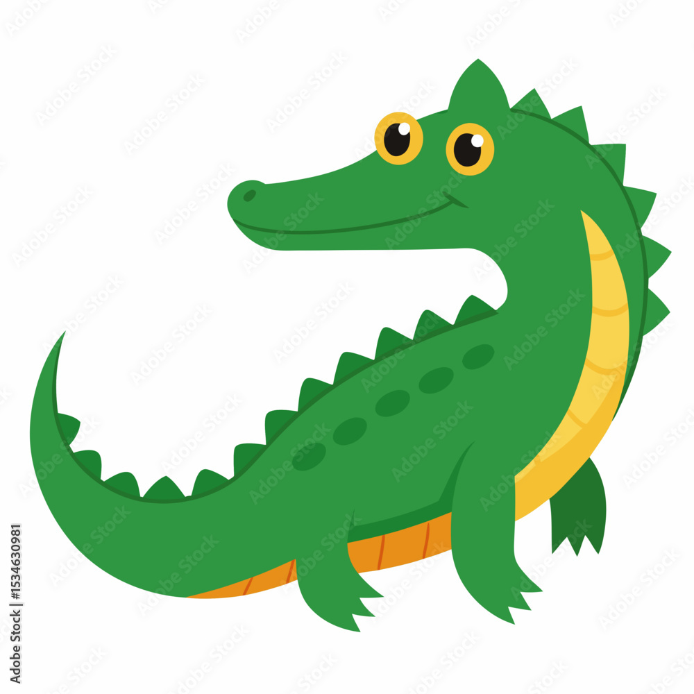Obraz premium White Background Caiman Art