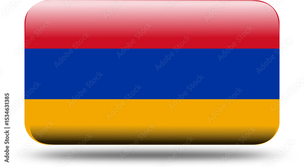 Fototapeta premium 3D Rectangle Flag of Armenia