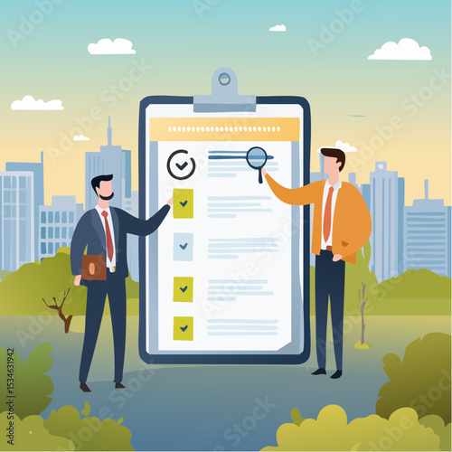 Analyze candidate, employee performance review, evaluation or analysis, choose recruitment applicants, staff or finding right person for job concept, businessman analyzing employee or job candidate