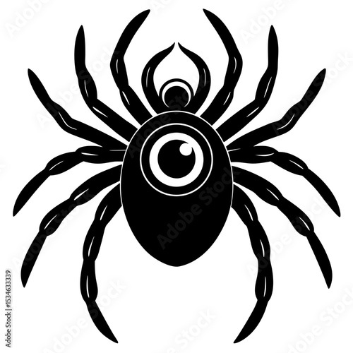 Eyeball Tarantula vector silhouette art