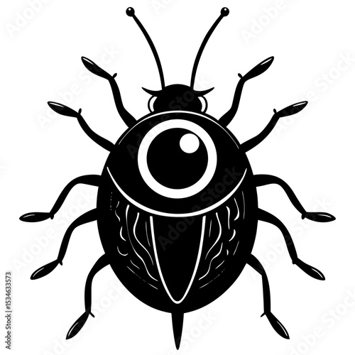 Eyeball bug vector silhouette art