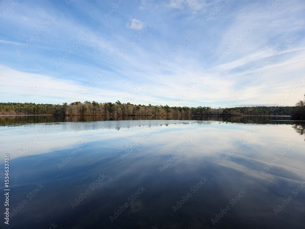 Obraz premium blue sky reflection