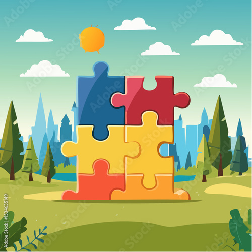 Solve puzzle problem, think of solution, finish or accomplishment, creativity idea or challenge, connect jigsaw piece to resolve work or business trouble, complete jigsaw puzzle