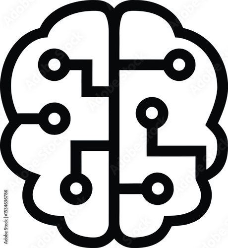 Technology set of web icons in line style. Information technology signs for web and mobile app. IT network system, communication, computer, chip, web design, software, data center, device,