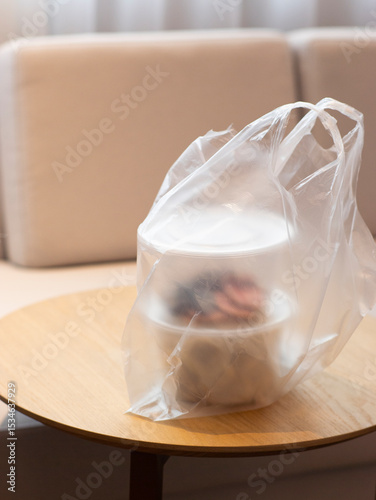 Картината върху платно Takeaway food box order takeaway