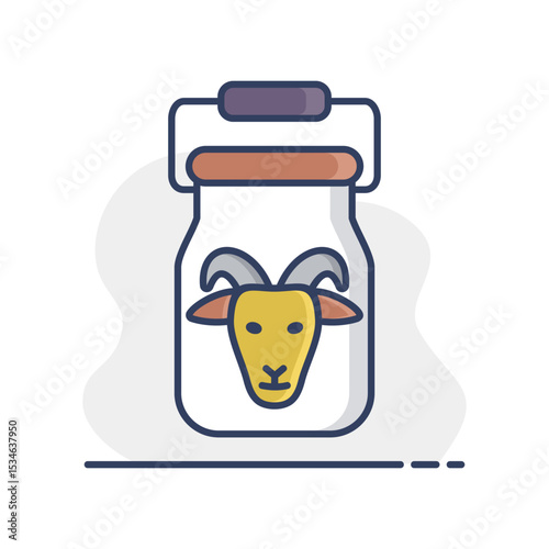 Can container for milk vector icon