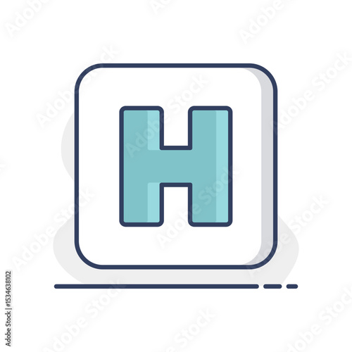 Hospital vector icon. Medical sign