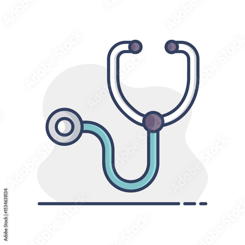 Medical stethoscope vector icon. Medical sign