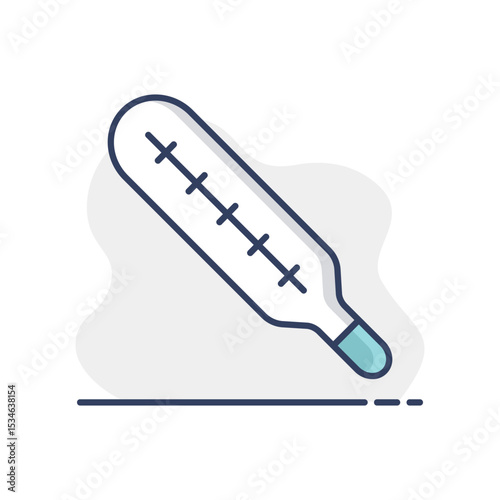 Mercury medical thermometer vector icon