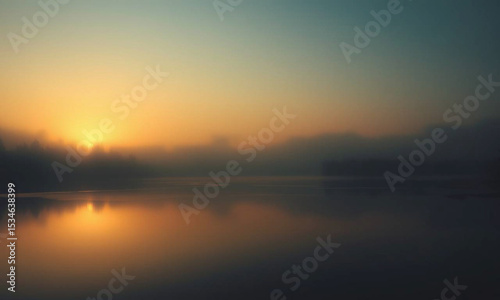 Peaceful Sunset Sky with Realistic Gradient and Silhouettes