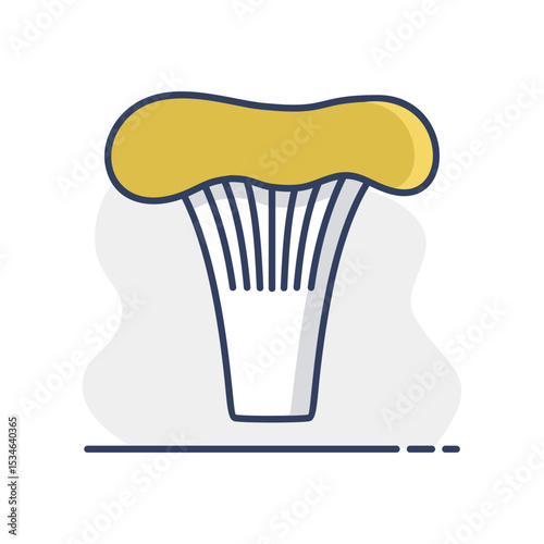 Mushroom chanterelle isolated design vector icon